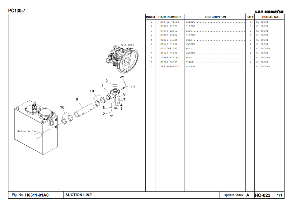 Komatsu PC130-7 Excavator Spare Parts Catalogue - Image 3