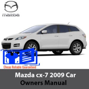 Cover of the 2009 Mazda CX-7 owner's manual, displaying the car's logo and model information