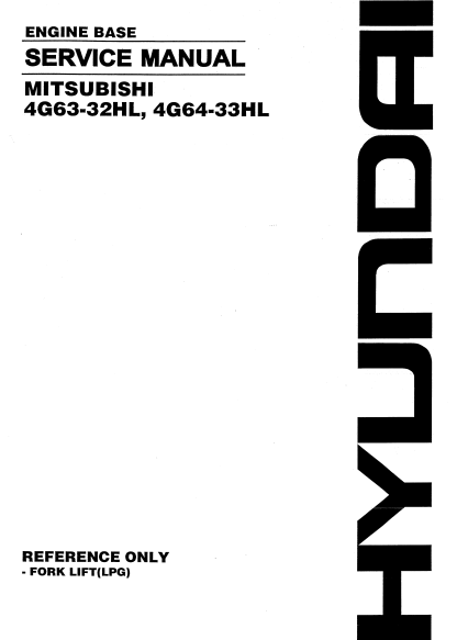 Mitsubishi 4G63-32HL, Mitsubishi 4G64-33HL Engines Service Repair Manual (Related with hyundai Machines) - Image 2