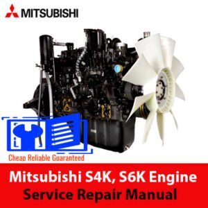 Mitsubishi S4K and S6K engine service repair manual cover, featuring detailed maintenance and repair instructions