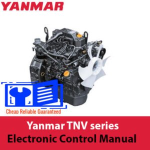 Yanmar TNV series Electronic Control Manual cover featuring the title and technical illustrations related to engine control