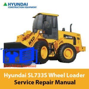 Service Repair Manual for Hyundai SL733S Wheel Loader, showcasing detailed diagrams and maintenance instructions