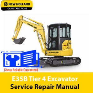 Comprehensive repair manual for New Holland E35B Excavator, including troubleshooting tips and parts diagrams