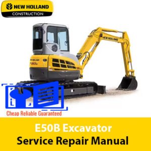 Service Repair Manual for New Holland E50B Excavator, showcasing detailed diagrams and maintenance instructions
