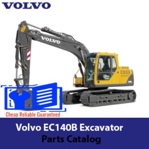 Parts catalog for Volvo EC140B Excavator, showcasing detailed diagrams and component listings