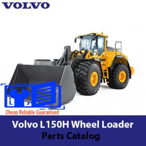 Comprehensive parts catalog for the Volvo L150H Wheel Loader, featuring diagrams and descriptions of essential components