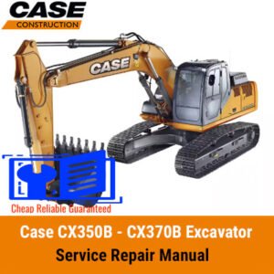 Case CX350B and CX370B excavator service repair manual, providing essential guidelines for maintenance and troubleshooting