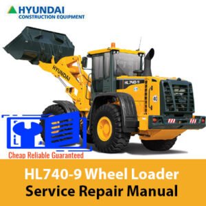 Service Repair Manual for Hyundai HL740-9 Wheel Loader, showcasing diagrams and maintenance instructions