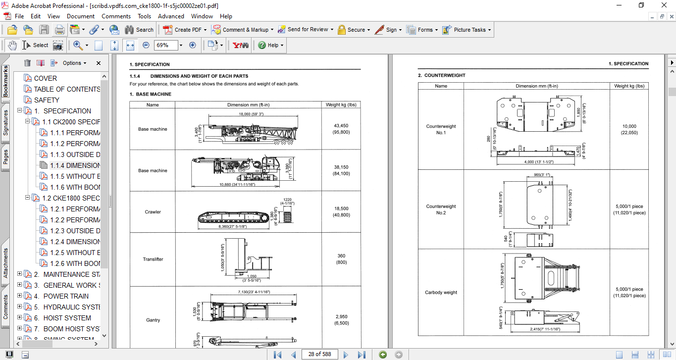 Kobelco CKE1800 , Kobelco CK2000 Crawler Crane Workshop Repair Manual - Image 5