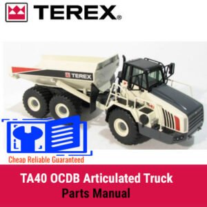 Terex TA40 OCDB articulated truck parts manual, displaying essential diagrams and information for maintenance and repairs