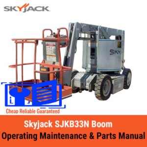 Skyjack SJKB33N Boom Operating Maintenance & Parts Manual cover featuring the model name and technical illustrations