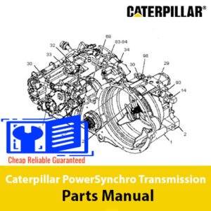 Caterpillar PowerSynchro Transmission Parts Manual with images of components and technical details for maintenance and repair