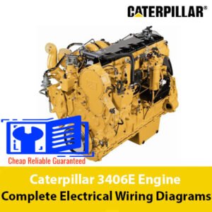 Comprehensive wiring diagrams for the Caterpillar 3406E engine, highlighting electrical connections and system components
