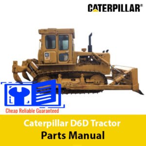 Caterpillar D6D tractor parts manual cover featuring detailed diagrams and part listings for maintenance and repair