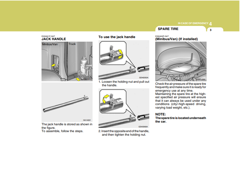 Hyundai H-1 (Grand Starex) 2005 Owner's Manual - Image 4