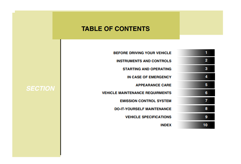 Hyundai H-1 (Grand Starex) 2005 Owner's Manual - Image 3