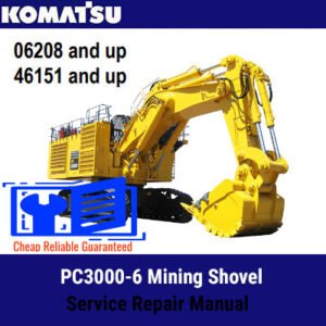 Service repair manual for the Komatsu PC3000-6 mining shovel, detailing maintenance and troubleshooting procedures