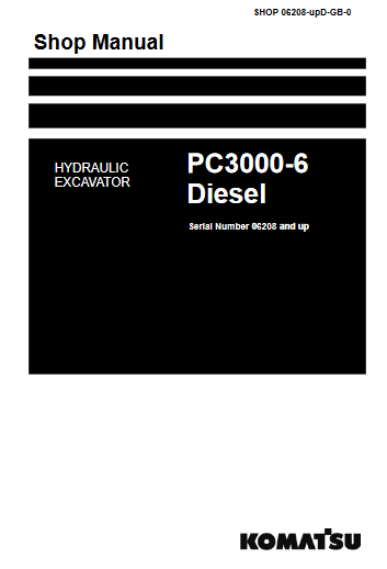 Komatsu PC3000-6 Mining Shovel Workshop Repair Manual - Image 2