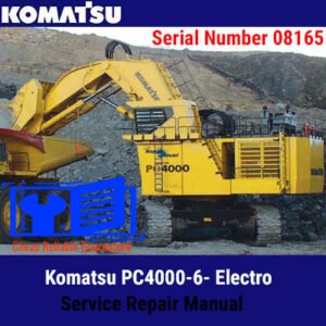 Komatsu PC4000-6 Electro Service Repair Manual cover featuring the model and technical illustrations for maintenance guidance