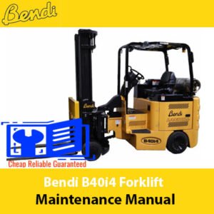 Bendi B40i4 Forklift Maintenance Manual cover featuring the model name and maintenance guidelines