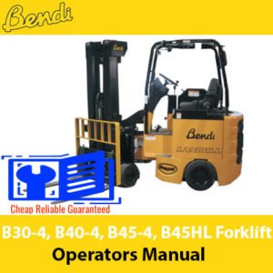 Manual for operating Bendi B30-4, Bendi B40-4, Bendi B45-4, and Bendi B45HL Forklift Series