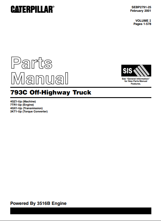 Caterpillar 793C Off-Highway Truck Parts Manual - Image 2