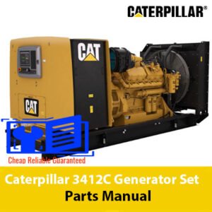 Parts manual for Caterpillar 3412C Generator Set, showcasing diagrams and specifications for components