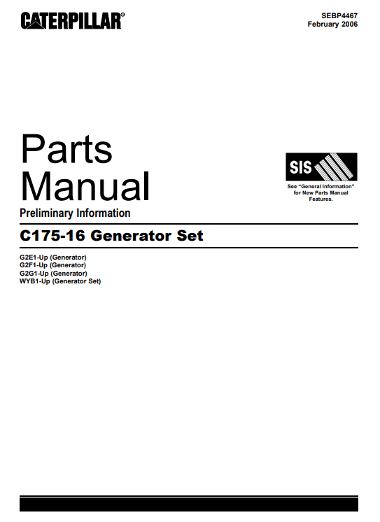 Caterpillar C175-16 Generator Set Parts Manual - Image 2