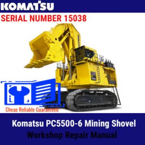 Komatsu PC5500-6 Mining Shovel Workshop Repair Manual showcasing technical drawings and essential repair information