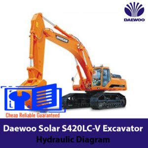Daewoo Solar 470LC-V Operation and Maintenance Manual cover featuring the machine's model and key operational guidelines