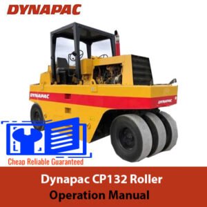 Dynapac CP132 Operation Manual front page with the model title and informative diagrams for operational instructions