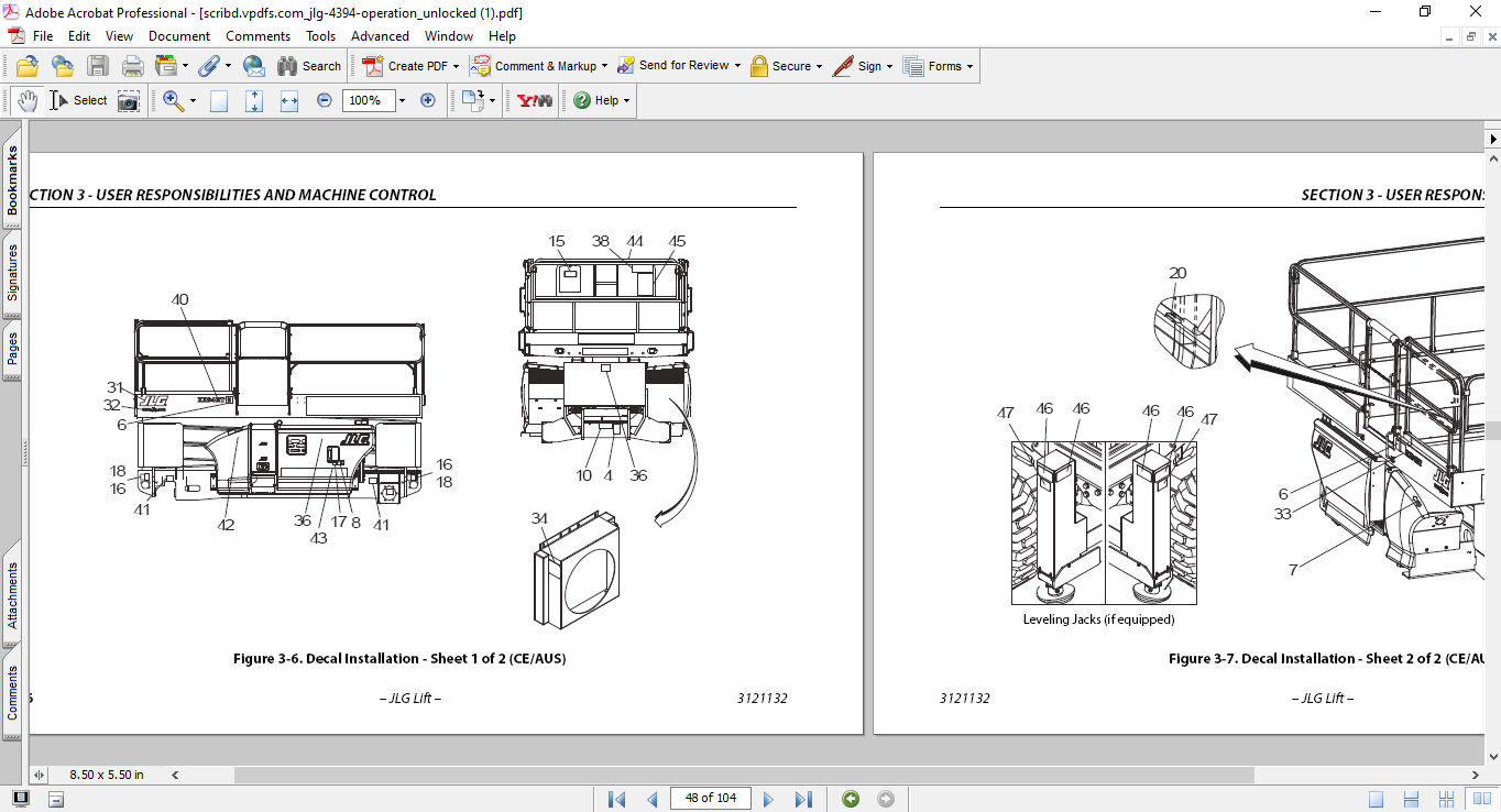 JLG 3394RT, JLG 4394RT Scissor Lift Operation and Safety Manual - Image 4