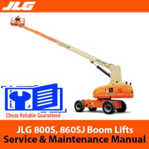 Manual detailing service and maintenance for JLG 800S and 860SJ telescopic boom lifts