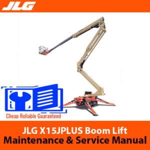 JLG X15JPLUS Boom Lift manual cover, emphasizing operator instructions, safety protocols, and maintenance tips