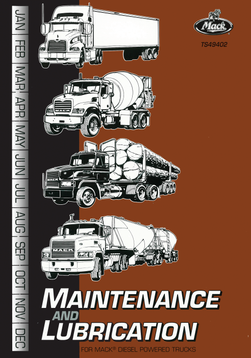Mack Truck 2002 Maintenance and Lubrication Operator's Manual - Image 2