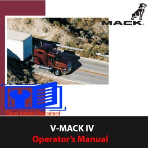 V-MACK IV Operator's Manual, showcasing the title and technical images for operational instructions and safety information