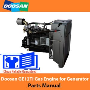 Doosan GE12TI gas engine parts manual for generator, detailing components and assembly instructions