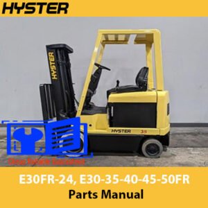 Hyster E30FR-24 forklift hydraulic system, showcasing components for models E30-35-40-45-50FR in a detailed layout