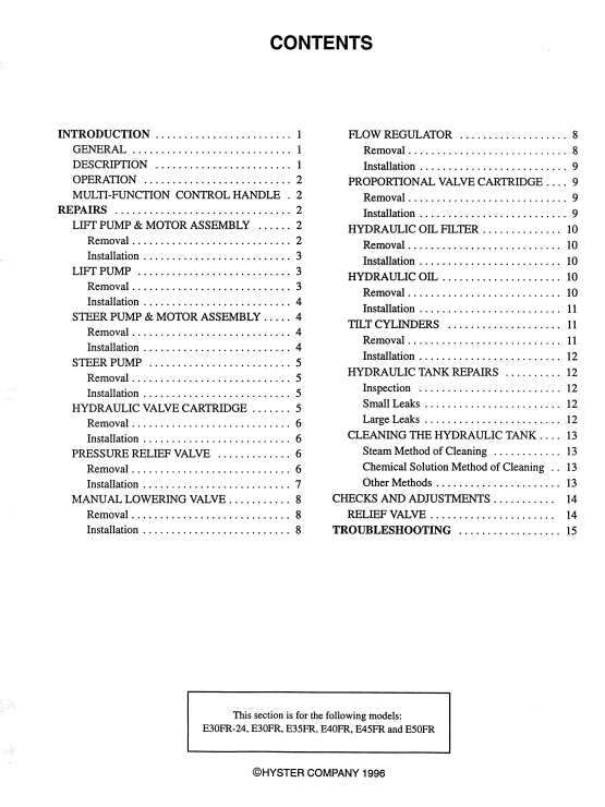 Hyster E30FR-24, E30-35-40-45-50FR Forklift Hydraulic System - Image 3