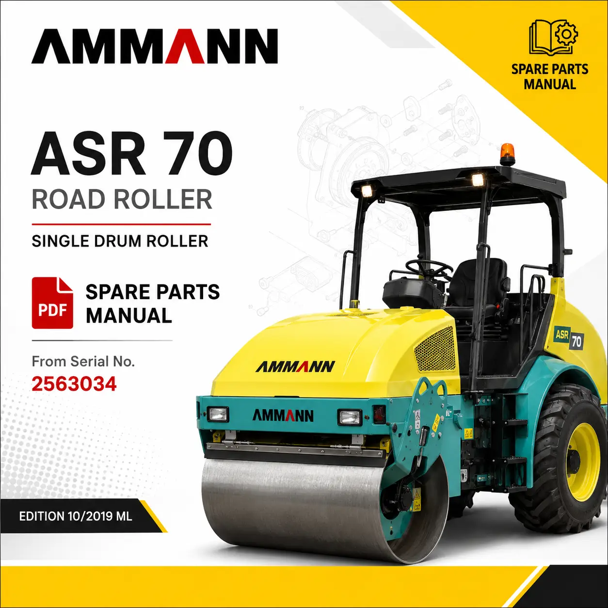 AMMANN ASC 120 Road Roller Spare Parts Manual PDF Download