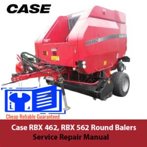 Case RBX 462 and RBX 562 round balers service repair manual, showcasing detailed diagrams and maintenance instructions