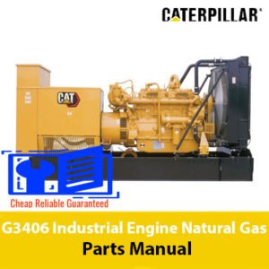 Parts manual for Caterpillar G3406 Industrial Engine, detailing natural gas components and assembly instructions