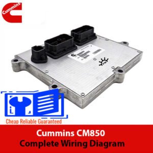 Comprehensive wiring diagram for Cummins CM850, depicting all electrical connections and system components