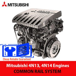Mitsubishi 4N13 and 4N14 engines featuring a common rail system for efficient fuel injection and performance