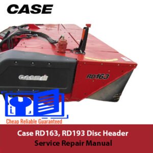 Case RD163 and RD193 disc header service repair manual, providing essential guidelines for repairs and maintenance