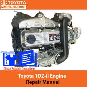 Toyota 1DZ-ii engine repair manual cover featuring technical diagrams and detailed instructions for engine maintenance