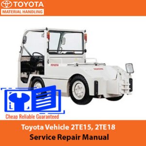 Toyota 2TE15 and 2TE18 service repair manual cover, featuring detailed diagrams and instructions for maintenance