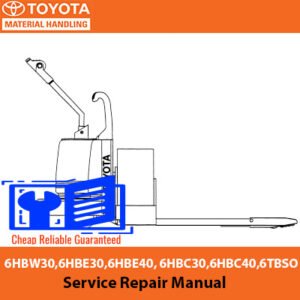Toyota service repair manual covering models 6HBW30, 6HBE30, 6HBE40, 6HBC30, 6HBC40, and 6TBSO