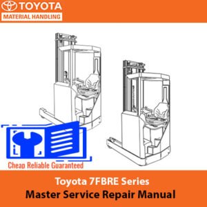 Toyota 7FBRE Series Master Service Repair Manual cover featuring the title and an illustration of the forklift model