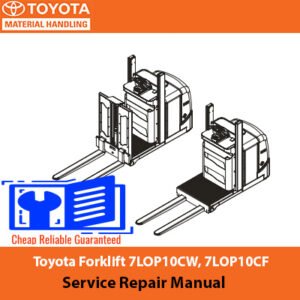 Toyota 7LOP10CW and 7LOP10CF forklift service repair manual, showcasing detailed diagrams and maintenance instructions
